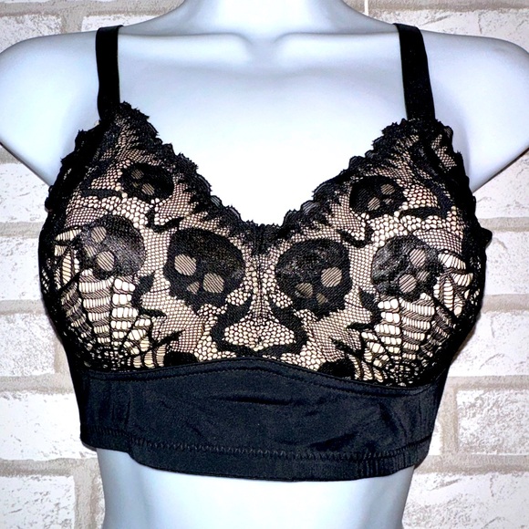 Tops - Lace & Skulls wireless cami top